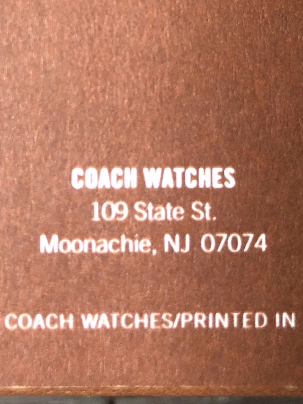 Coach New York Gold watch w/crystals and Coral face - Picture 8 of 8